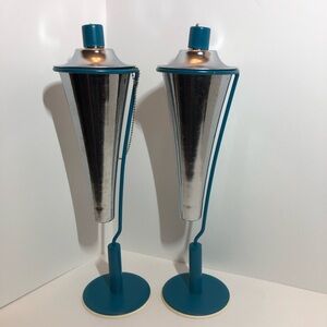 Large Metal Tiki Citronella Torch Lamps